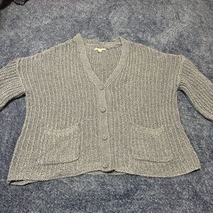 American Eagle Outfitters Blue Cardigan Sweater